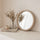Arden - Specchio da Parete Tondo in Legno Cemento 40cm x 40cm
