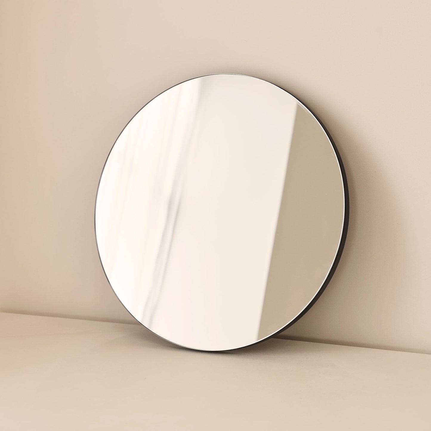 Edge - Specchio da Parete Rotondo Senza Cornice 40cm x 40cm