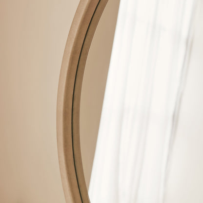 Arden - Specchio da Parete Tondo in Legno Cemento 70cm x 70cm