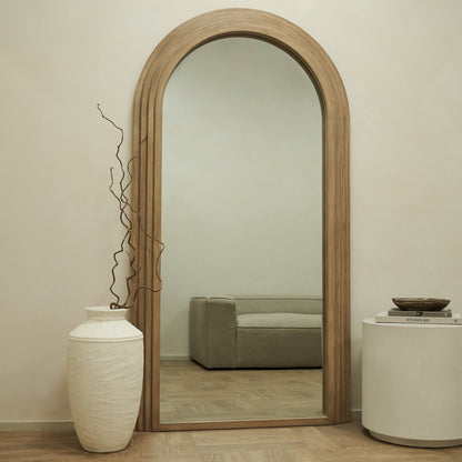 Luciana - Specchio In Legno Lavato Ad Arco Intero 200cm x 100cm