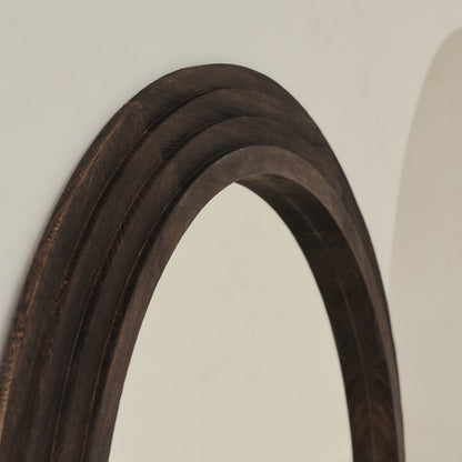Luciana - Specchio in Legno Bruciato ad Arco Figura Intera 180cm x 110cm