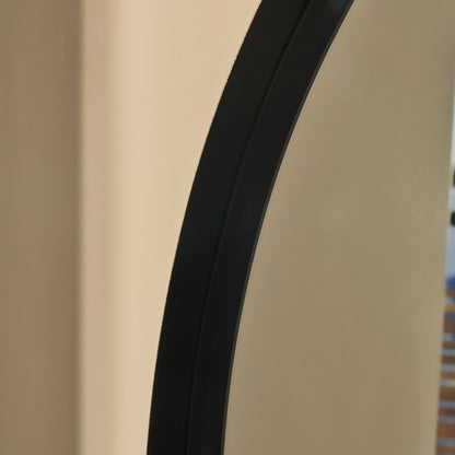 Arcus - Specchio a Arco Grande in Metallo Nero a Figura Intera 170cm x 80cm