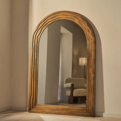 Lucelle - Specchio ad Arco Grande a Figura Intera in Legno Caldo 180cm x 120cm
