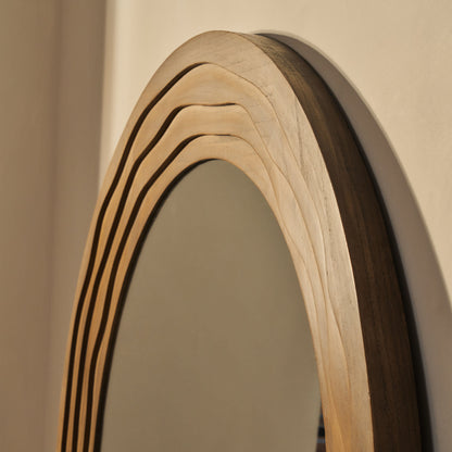 Lucelle - Specchio ad Arco Grande a Figura Intera in Legno Caldo 180cm x 120cm