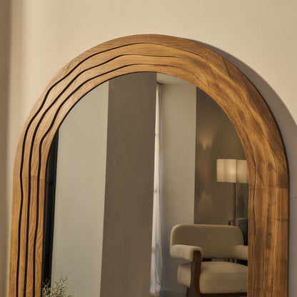 Lucelle - Specchio ad Arco Grande a Figura Intera in Legno Caldo 180cm x 120cm