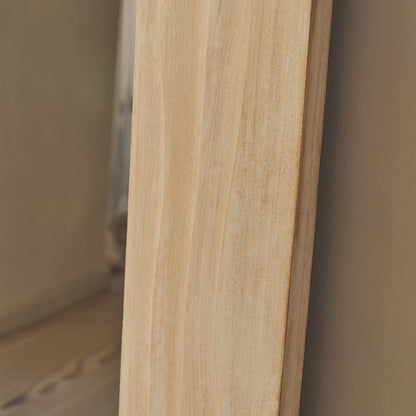 Lucelle - Specchio ad Arco Grande a Figura Intera in Legno Lavato Bianco 200cm x 100cm