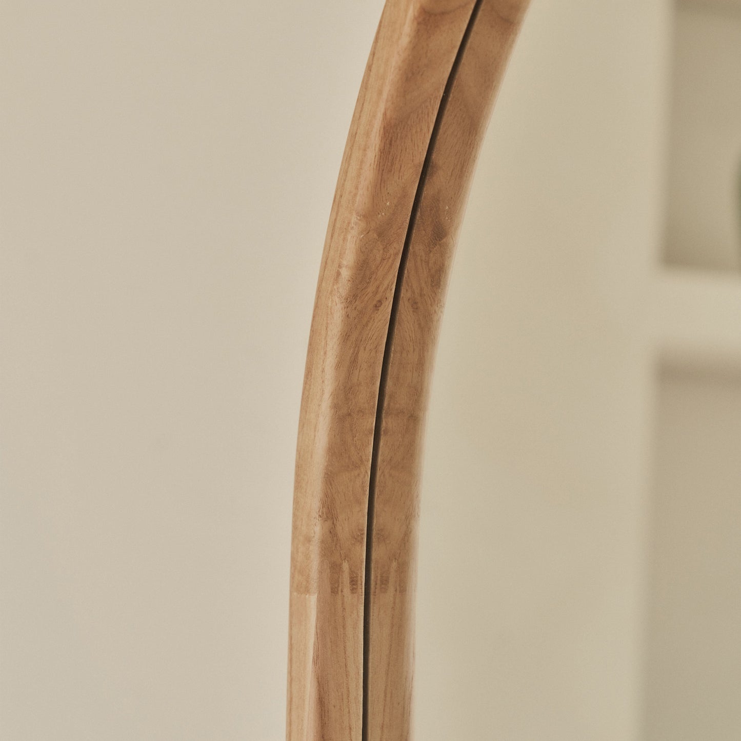 Arden - Specchio ad Arco in Legno Chiaro a Figura Intera 160cm x 60cm