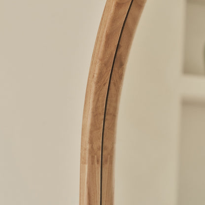 Arden - Specchio ad Arco in Legno Chiaro a Figura Intera 160cm x 60cm