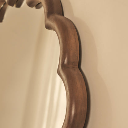 Safi - Specchio Grande ad Arco in Legno Scuro a Figura Intera 190cm x 90cm