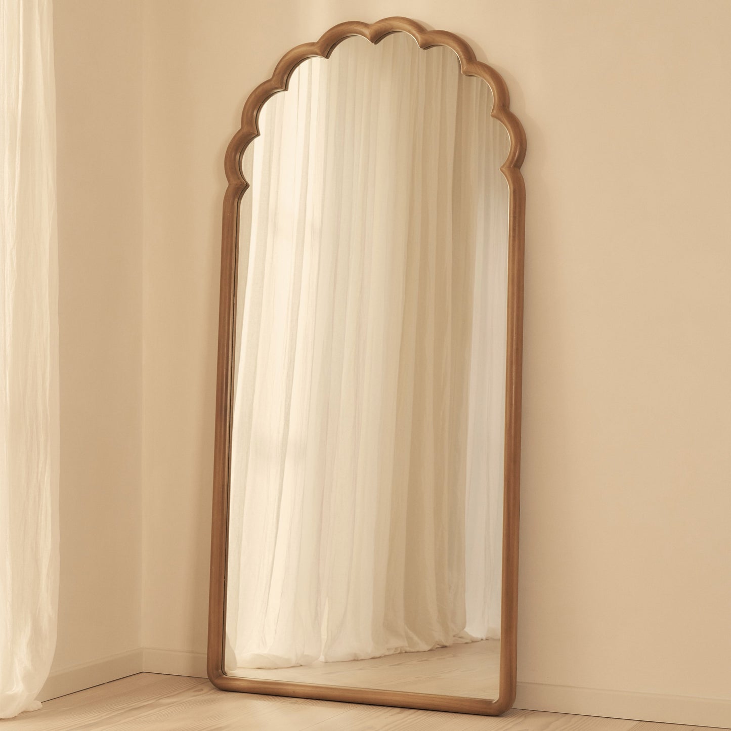 Safi - Specchio ad Arco Grande a Figura Intera in Legno Caldo 190 cm x 90 cm