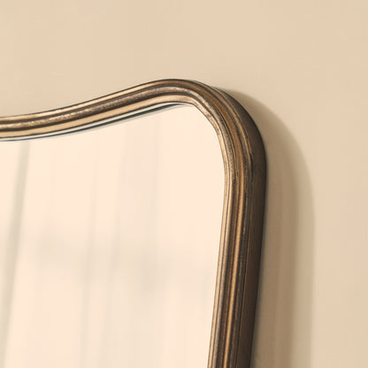 Louis - Specchio in Metallo Curvo a Figura Intera Bronzo Anticato 160cm x 60cm