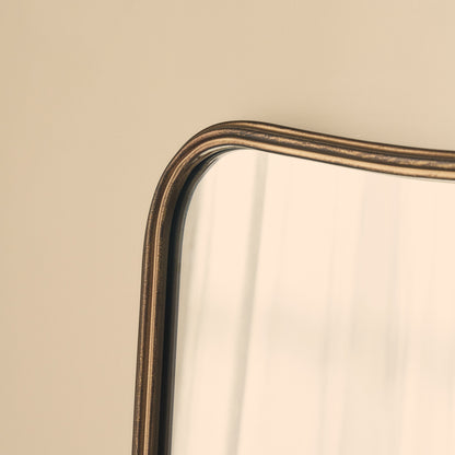 Louis - Specchio in Metallo Curvo a Figura Intera Bronzo Anticato 160cm x 60cm