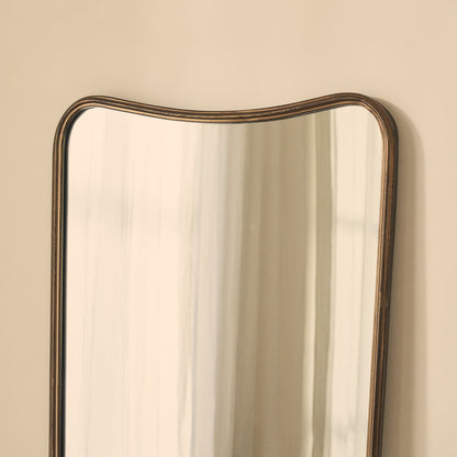 Louis - Specchio in Metallo Curvo a Figura Intera Bronzo Anticato 160cm x 60cm