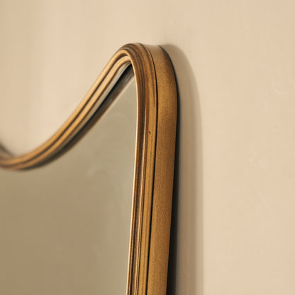 Louis - Specchio Curvo in Metallo a Figura Intera Oro 180cm x 100cm