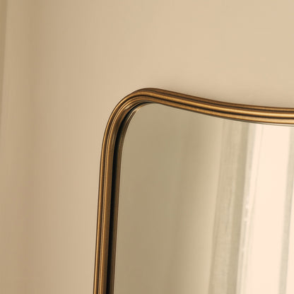 Louis - Specchio Curvo in Metallo a Figura Intera Oro 180cm x 100cm