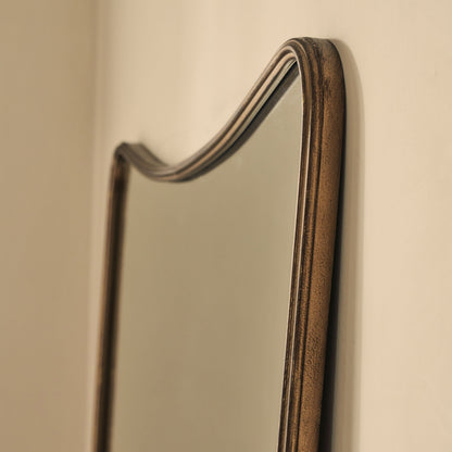 Louis - Specchio in Metallo Curvo a Figura Intera Bronzo Antico 180cm x 100cm