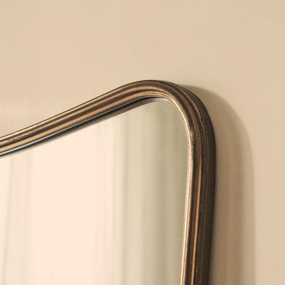 Louis - Specchio in Metallo Curvo a Figura Intera Bronzo Antico 180cm x 100cm