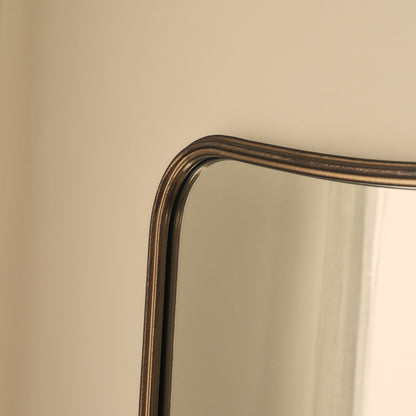 Louis - Specchio in Metallo Curvo a Figura Intera Bronzo Antico 180cm x 100cm