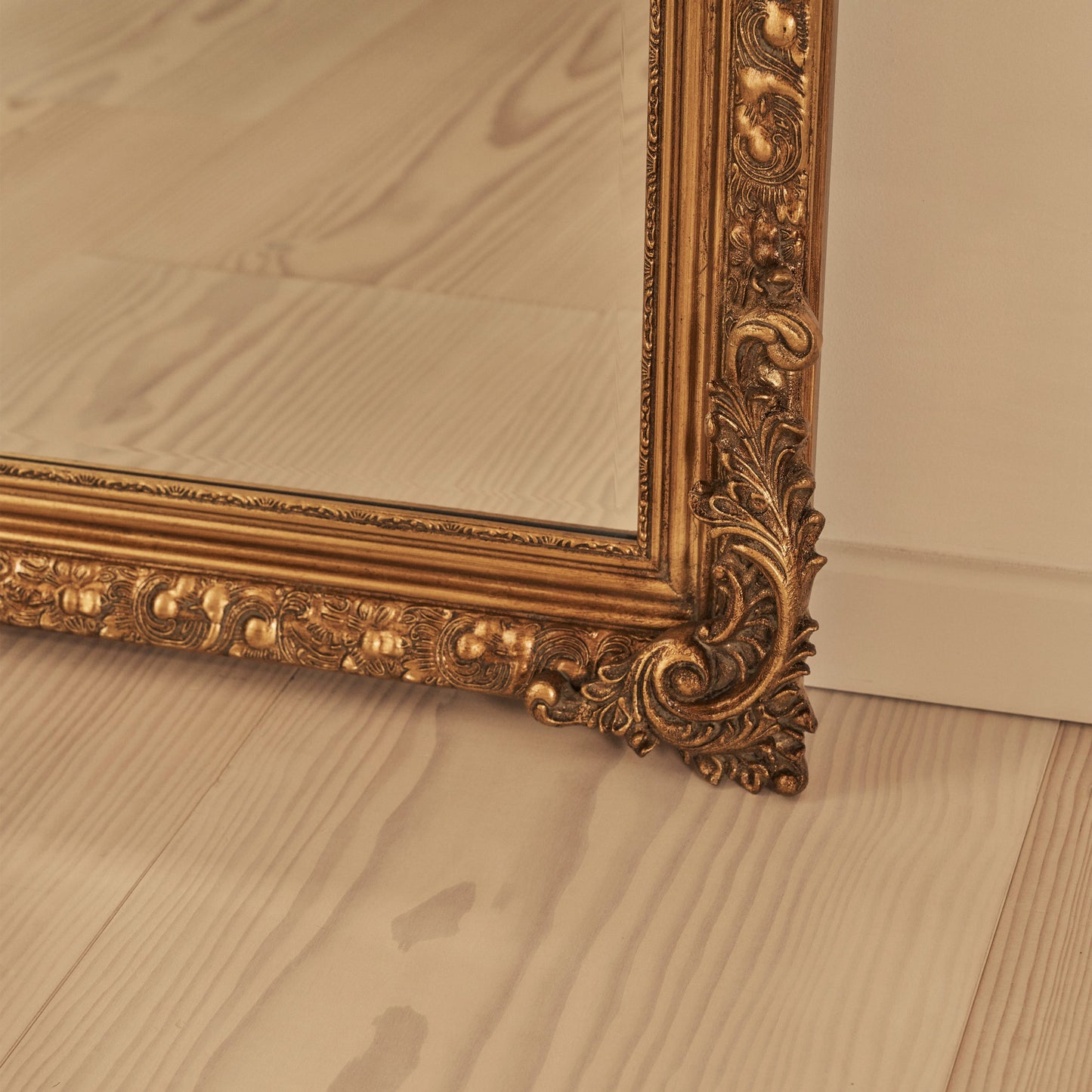 Francesca - Specchio Intero Arcuato Decorato Oro 185cm x 100cm