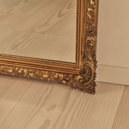 Francesca - Specchio Intero Arcuato Decorato Oro 185cm x 100cm