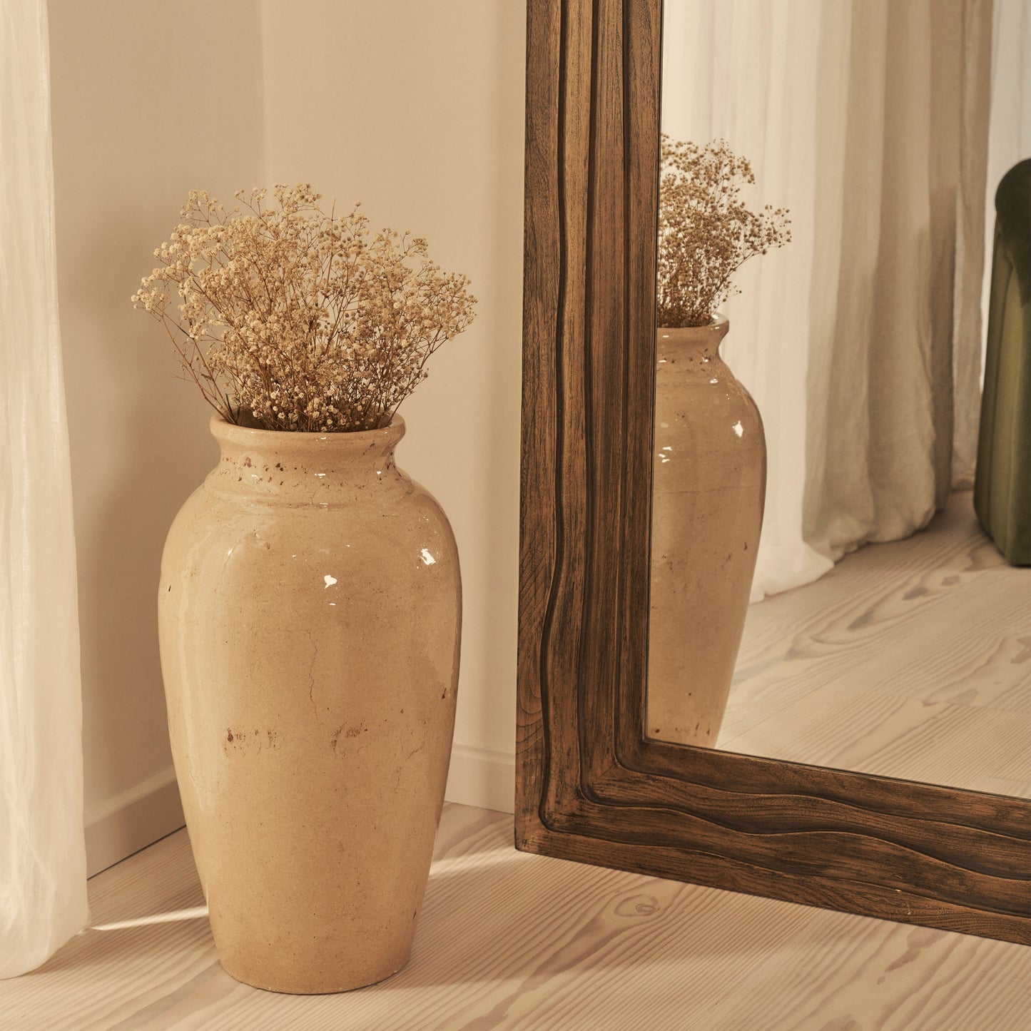 Lucelle - Specchio ad Arco Grande a Figura Intera in Legno Caldo 200cm x 100cm