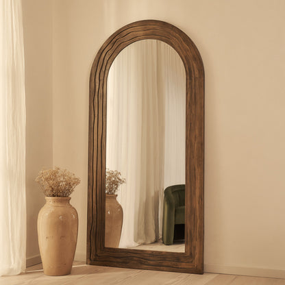 Lucelle - Specchio ad Arco Grande a Figura Intera in Legno Caldo 200cm x 100cm