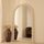 Ophelia - Specchio Grande ad Arco con Cornice a Corda Intrecciata Avorio Lucido 180cm x 105cm