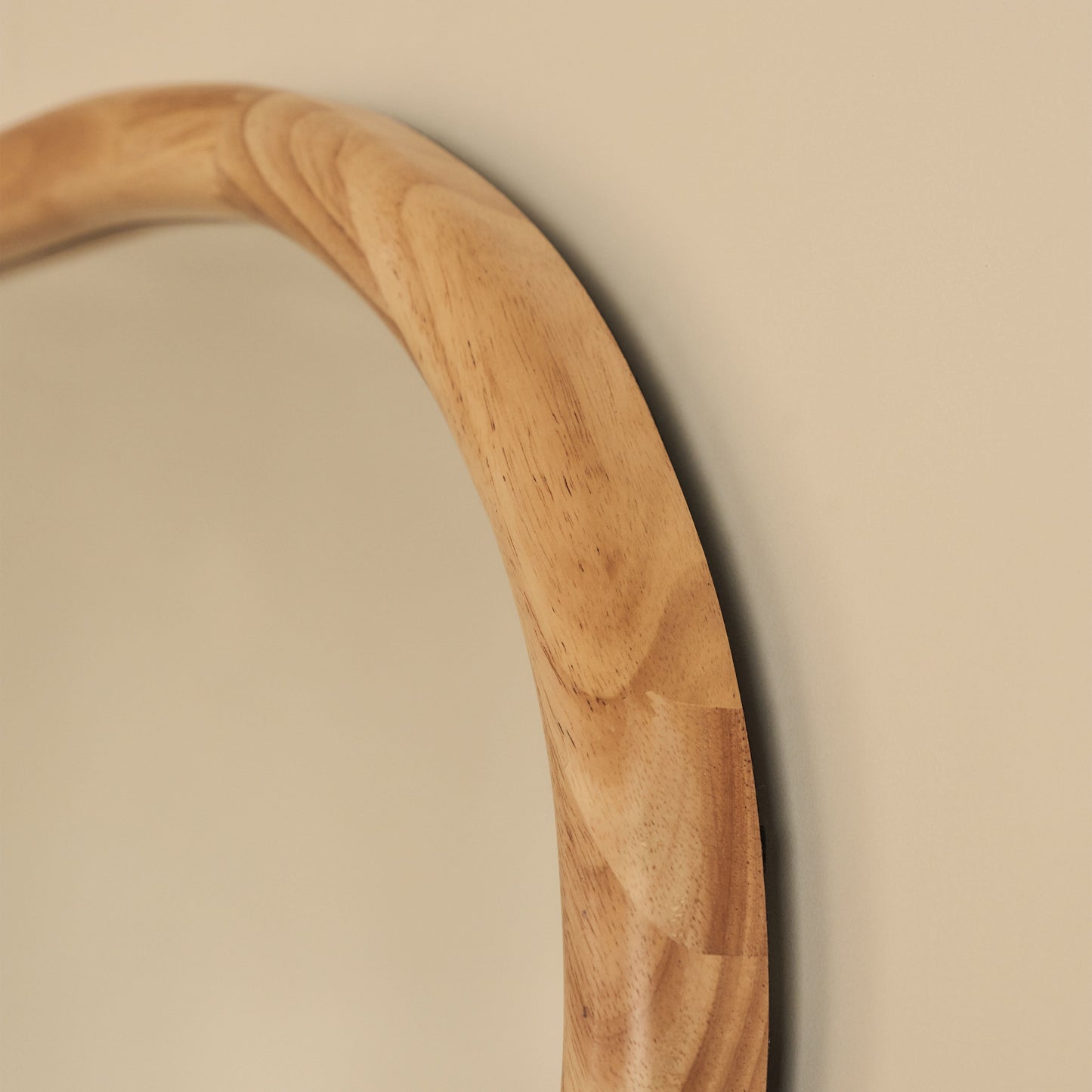 Aaliyah - Specchio da Parete Irregolare in Legno Chiaro 150cm x 75cm