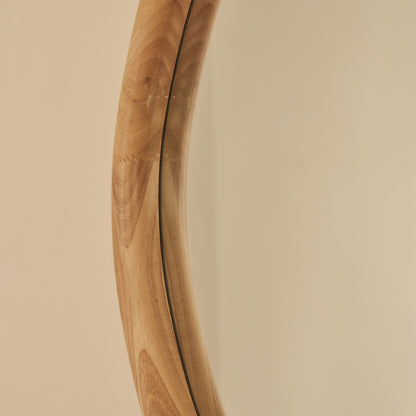 Aaliyah - Specchio da Parete Irregolare in Legno Chiaro 150cm x 75cm
