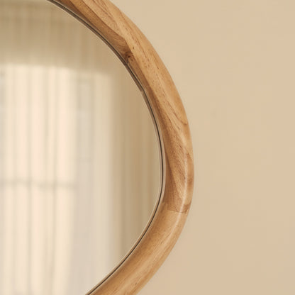 Aaliyah - Specchio da Parete Irregolare in Legno Chiaro 150cm x 75cm