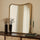 Louis - Specchio Sopracamino a Arco in Metallo Oro 90cm x 75cm