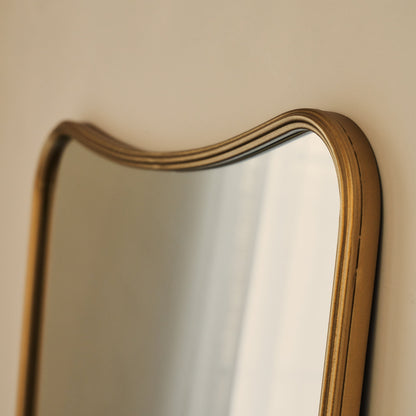 Louis - Specchio Sopracamino a Arco in Metallo Oro 90cm x 75cm