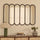 Reims - Specchio in Legno ad Arco con Pannelli in Legno Scuro 120cm x 80cm
