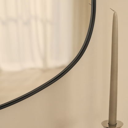 Ava - Specchio Irregolare a Forma di Pietra Nero 75cm x 45cm