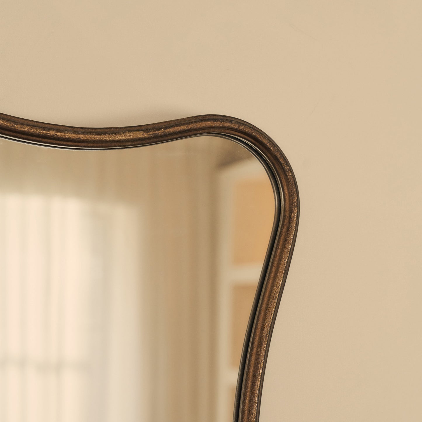 Elise - Specchio Sopracamino Art Déco in Metallo Bronzo Antico 90cm x 60cm