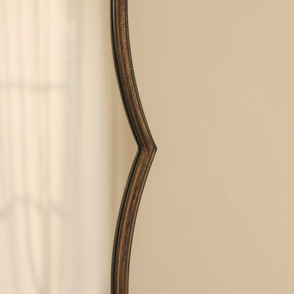 Elise - Specchio Sopracamino Art Déco in Metallo Bronzo Antico 90cm x 60cm