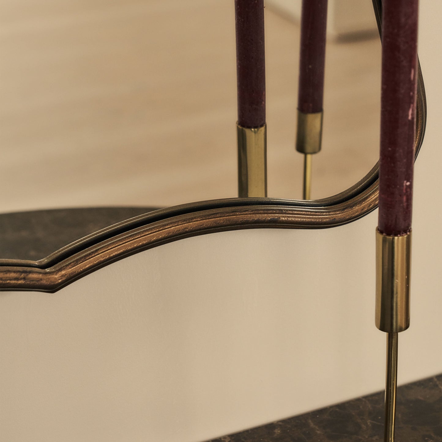 Elise - Specchio Sopracamino Art Déco in Metallo Bronzo Antico 90cm x 60cm