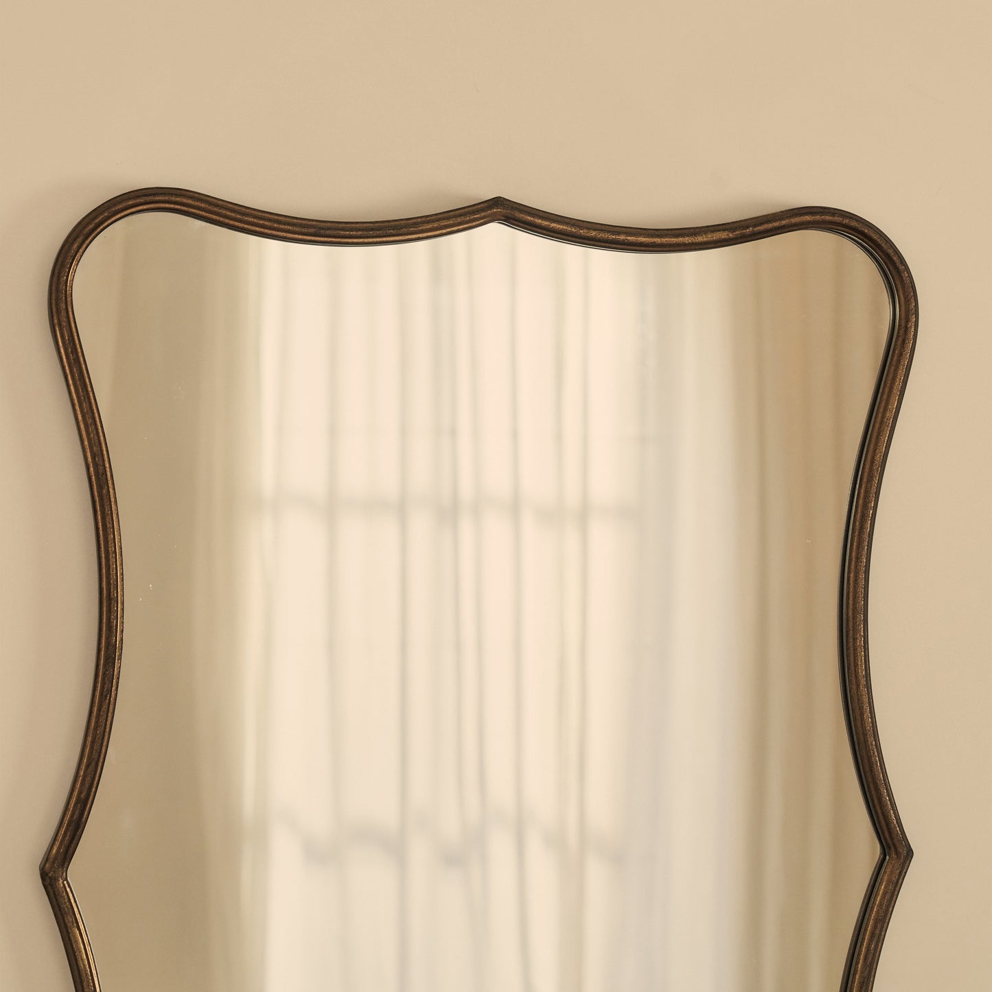 Elise - Specchio Sopracamino Art Déco in Metallo Bronzo Antico 90cm x 60cm