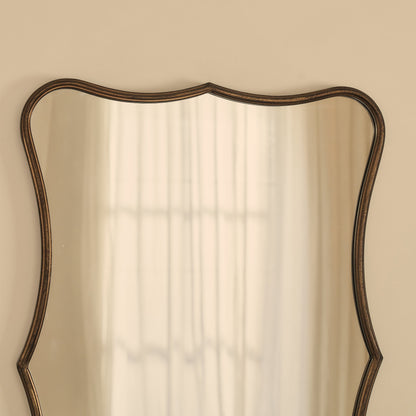 Elise - Specchio Sopracamino Art Déco in Metallo Bronzo Antico 90cm x 60cm