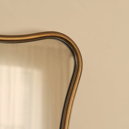Elise - Specchio Sopra Camino Stile Art Déco in Metallo Oro 90cm x 60cm