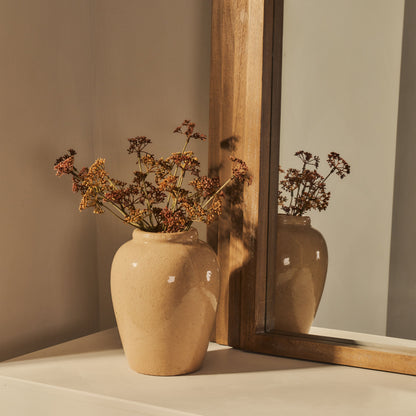 Luciana - Specchio Sopracamino ad Arco in Legno Lavato 120cm x 100cm