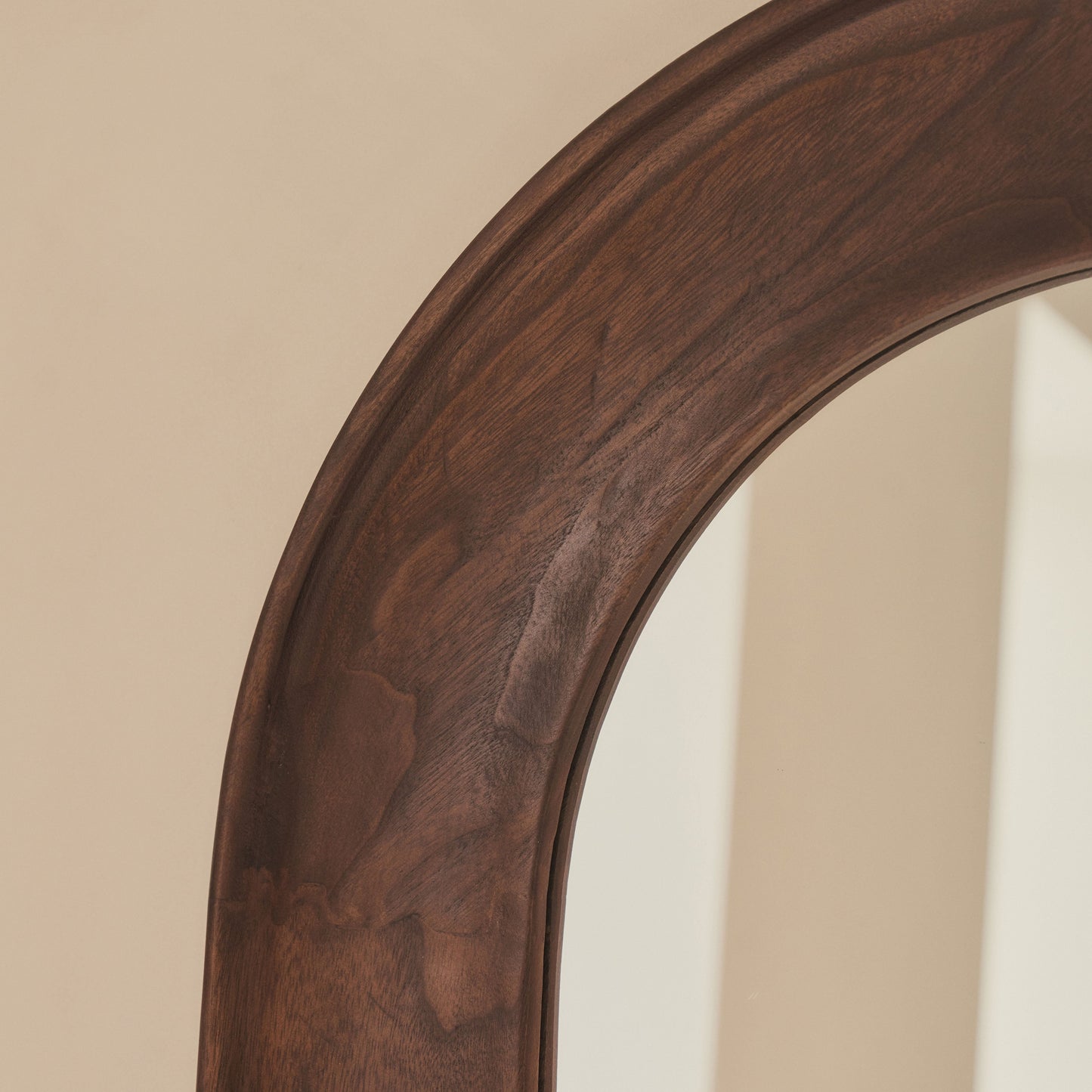 Porta - Specchio Grande a Figura Intera ad Arco in Legno Scuro 180cm x 70cm