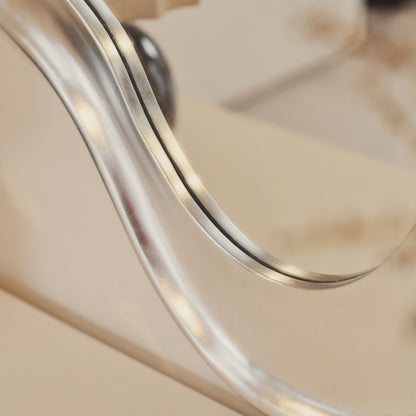 Riva - Specchio Irregolare a Forma di Laghetto in Cromo Spazzolato 98cm x 89cm