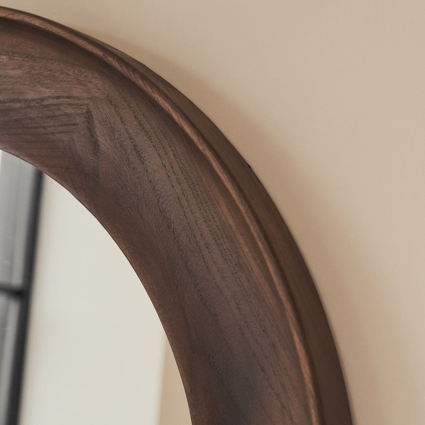Porta - Specchio Grande ad Arco in Legno Scuro a Figura Intera 180cm x 90cm
