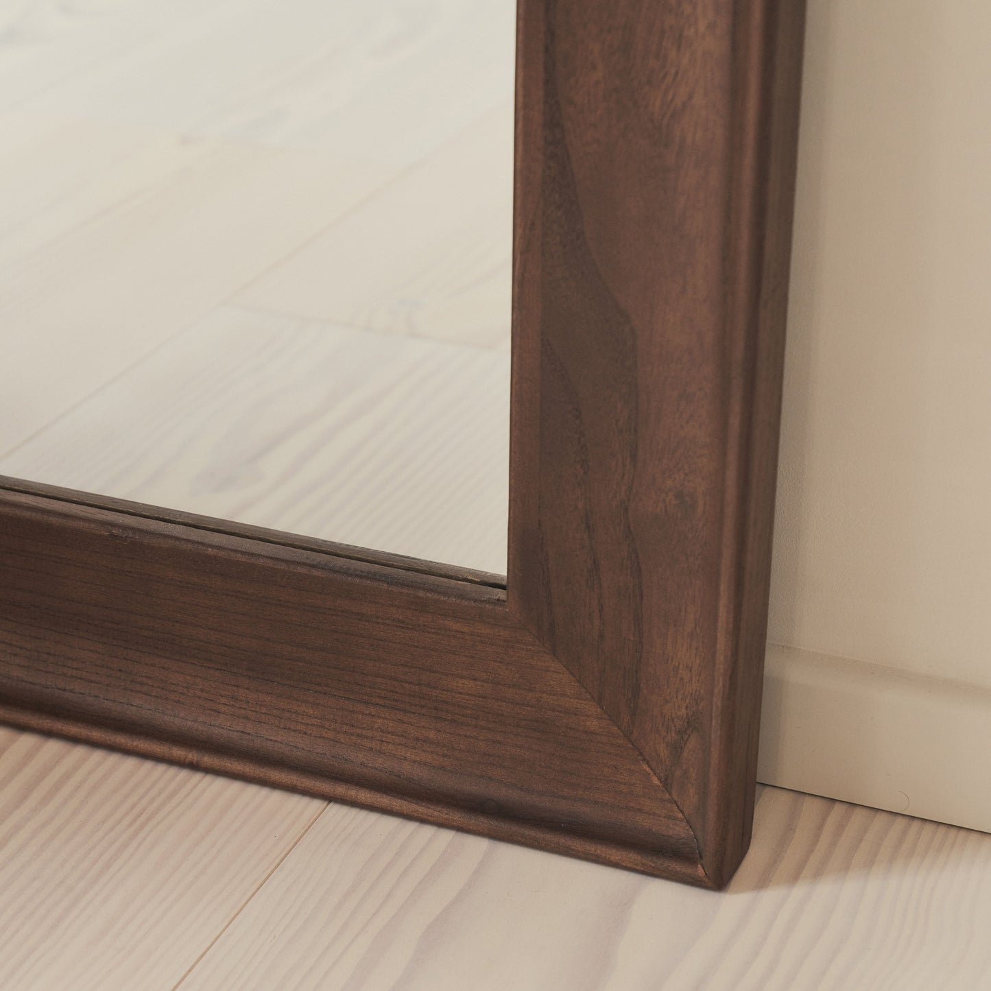 Porta - Specchio Grande ad Arco in Legno Scuro a Figura Intera 180cm x 90cm