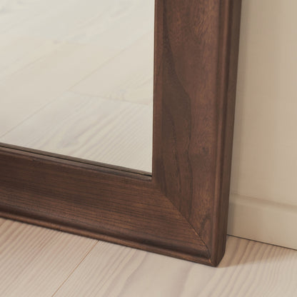 Porta - Specchio Grande ad Arco in Legno Scuro a Figura Intera 180cm x 90cm