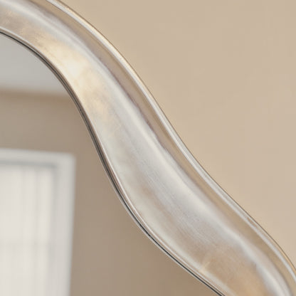 Riva - Specchio Irregolare a Forma di Stagno Cromo Spazzolato 120cm x 90cm
