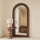 Porta - Specchio Grande ad Arco in Legno Scuro a Figura Intera 180cm x 90cm