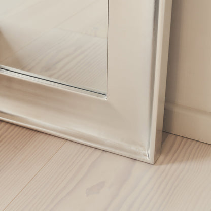 Porta - Specchio Grande ad Arco Cromato Spazzolato a Figura Intera 180cm x 90cm