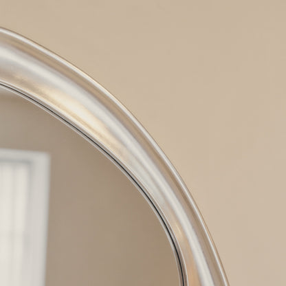 Riva - Specchio Irregolare a Forma di Stagno in Cromo Spazzolato 90cm x 85cm